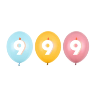 9 År Födelsedag Latexballonger
