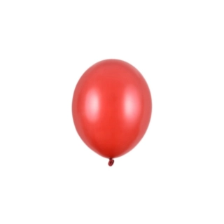 Små Ballonger Metallic Poppy Red