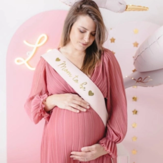 Mom To Be Ordensband Ljusrosa