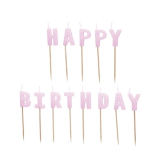 Happy Birthday Tårtljus Violett