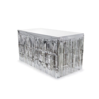 Fransig Bordskjol Metallisk Silver