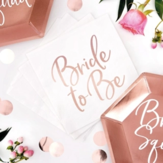 Bride To Be Servetter Roséguld