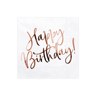 Happy Birthday Servetter Roséguld