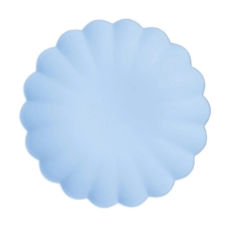 Pastell Plasttallrikar Ljusblå