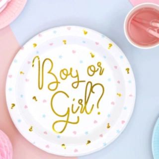 Boy Or Girl Papptallrikar