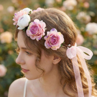 Blomster Hårband Rosa