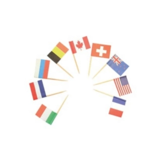 Internationella Flaggor Tårtpinnar