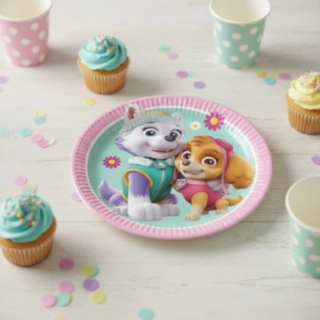 Paw Patrol® Skye & Everest Pappers­tallrikar