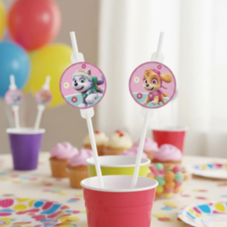 Paw Patrol® Skye & Everest Sugrör