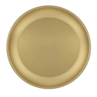 Återanvändbara Plasttallrikar Guld
