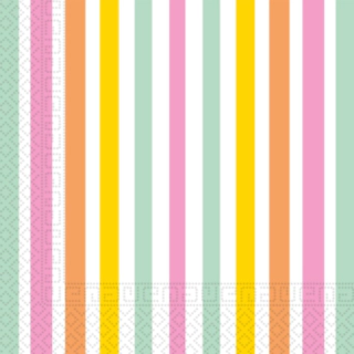 Randiga Servetter Pastell Multi