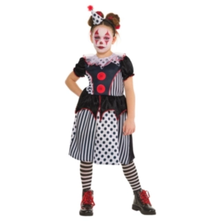 Monokrom Clown Barndräkt