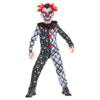 Monokrom Clown Barndräkt