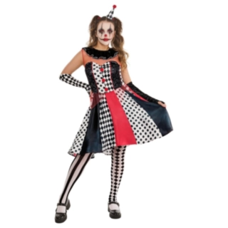 Harlekin Clown Maskeraddräkt