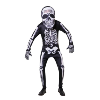 Skelett Maskeraddräkt Med Stor Mask