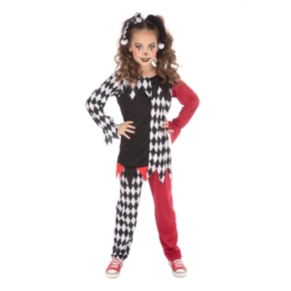 Harlekin Clown Barndräkt