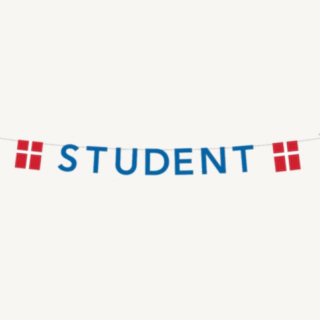 Student flaggirlang blå