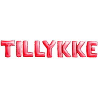 Tillykke Folieballonger Röd
