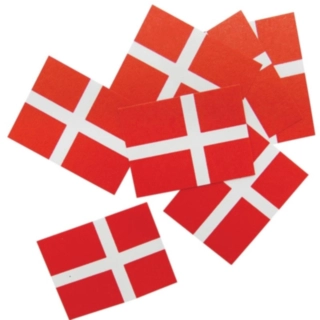 Dansk Pappersflagga Konfetti
