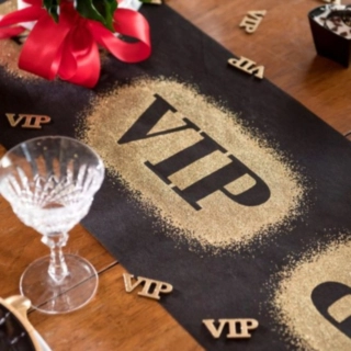 VIP Bordslöpare Glitter Guld