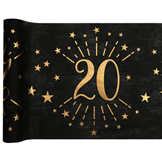 20 År Bordslöpare Guld/Svart