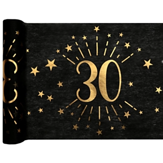 30 År Bordslöpare Guld/Svart