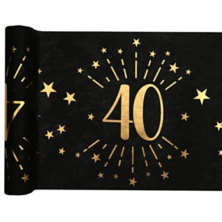 40 År Bordslöpare Guld/Svart