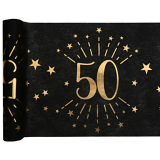 50 År Bordslöpare Guld/Svart