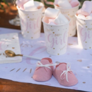 Babyskor Bordsdekorationer Rosa
