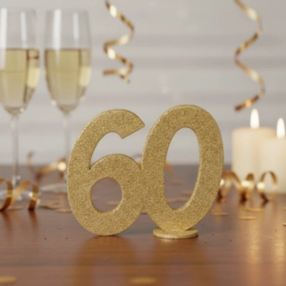 60 År Bordsfigur Guld