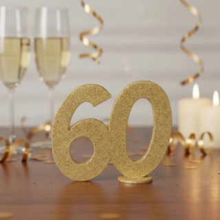 60 År Bordsfigur Guld