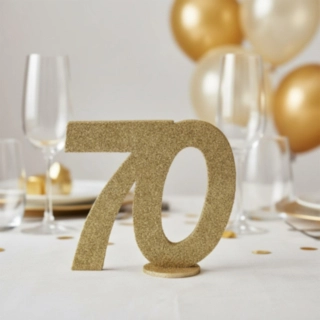 70 År Bordsfigur Guld