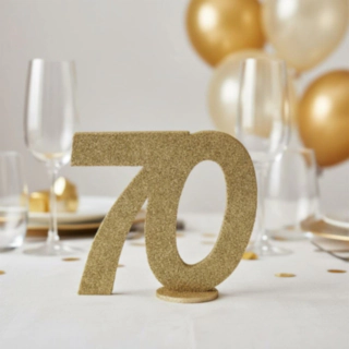 70 År Bordsfigur Guld