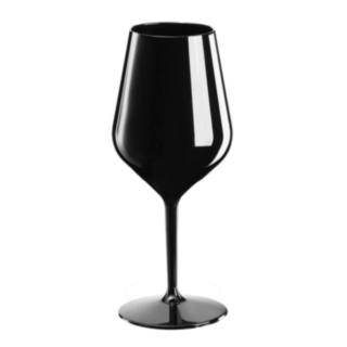 Premium Plast Vinglas Svart