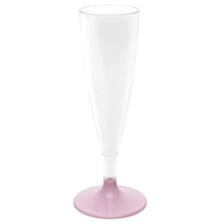 Plast Champagneglas Ljusrosa