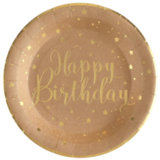 Happy Birthday Papperstallrikar Kraft