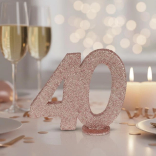 40 År Bordsfigur Roséguld
