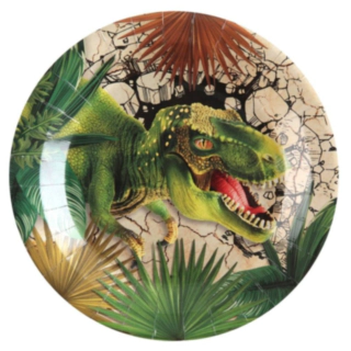 T-Rex Dinosaurie Papptallrikar