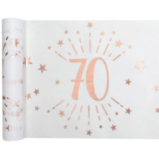 70 År Bordslöpare Vit/Roséguld