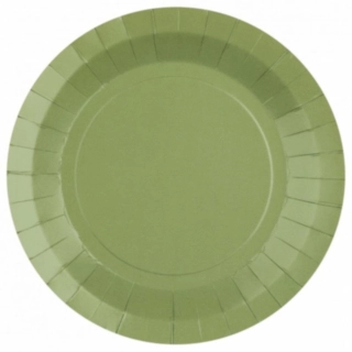 Papptallrikar Olivgrön