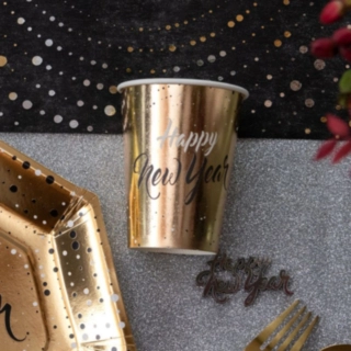 Happy New Year Pappersmuggar Guld