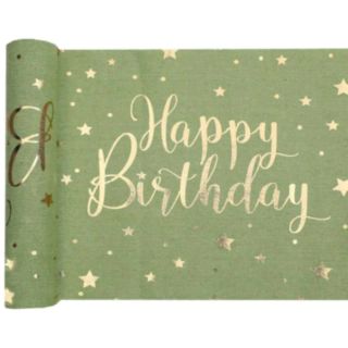 Happy Birthday Bordslöpare Olivgrön