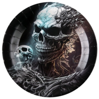 Horror Skelett Papperstallrikar