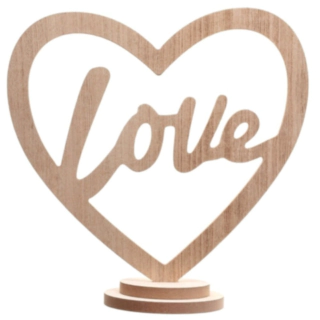Love Trä Bordsdekoration