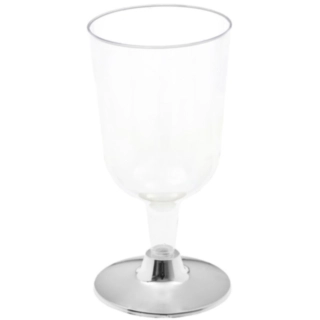 Plast Vinglas Fot Silver