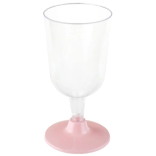 Plast Vinglas Fot Ljusrosa
