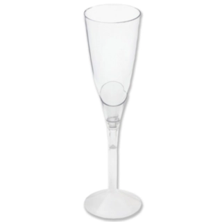 Flöjt Plast Champagneglas Genomskinlig