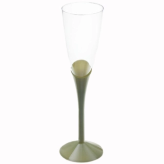 Flöjt Snett Champagneglas Olivgrön