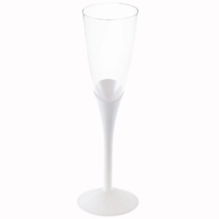 Flöjt Snett Champagneglas Vit