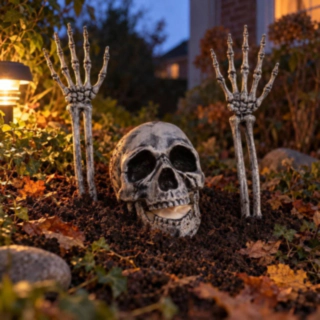 Dödskalle & Skeletthänder